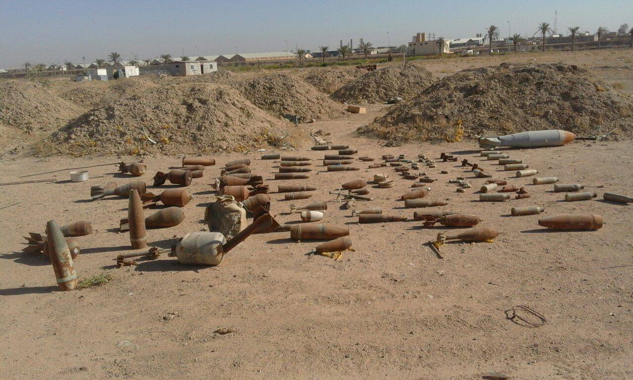 إزالة عشرات الألغام من موقع جامعة الانبار