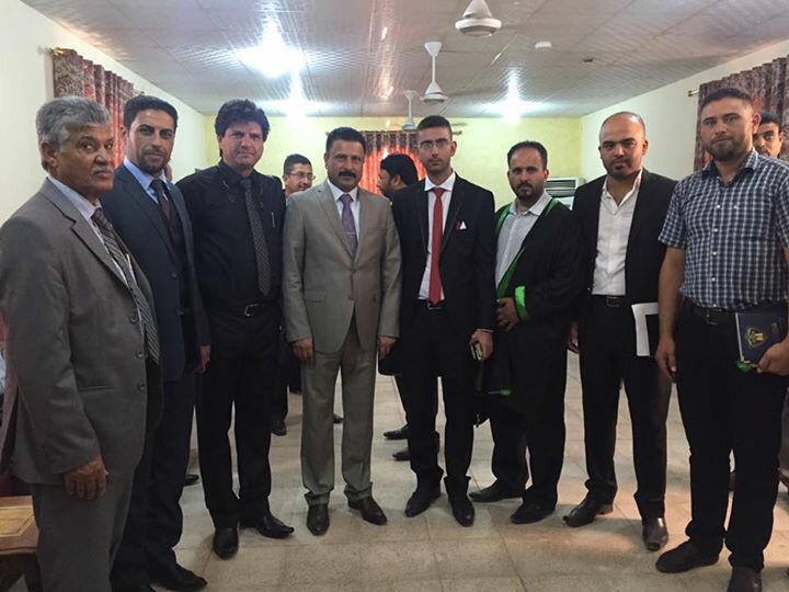 وفد من نقابة المحامين العراقيين يزور محاكم الانبار