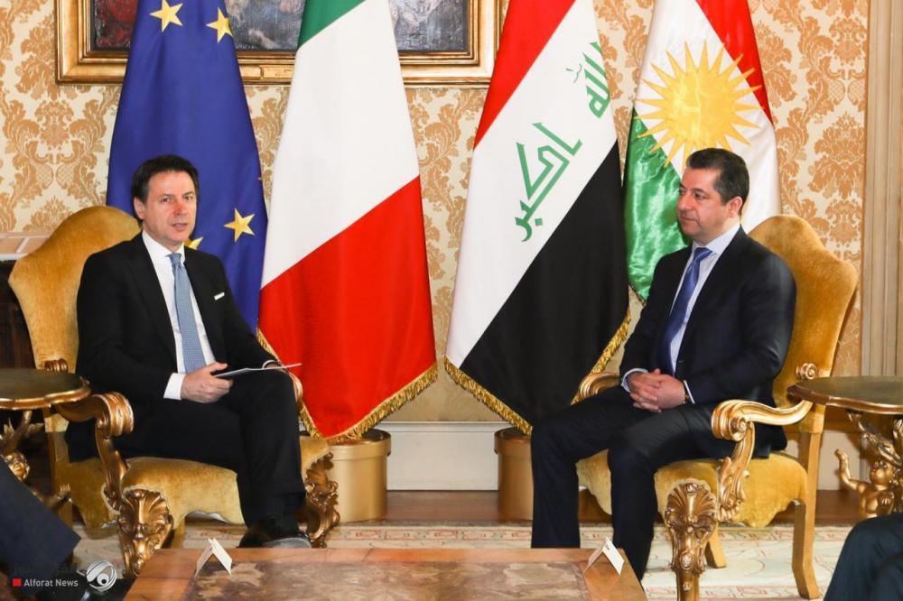 بارزاني يدعو الشركات الإيطالية للاستثمار في كردستان العراق