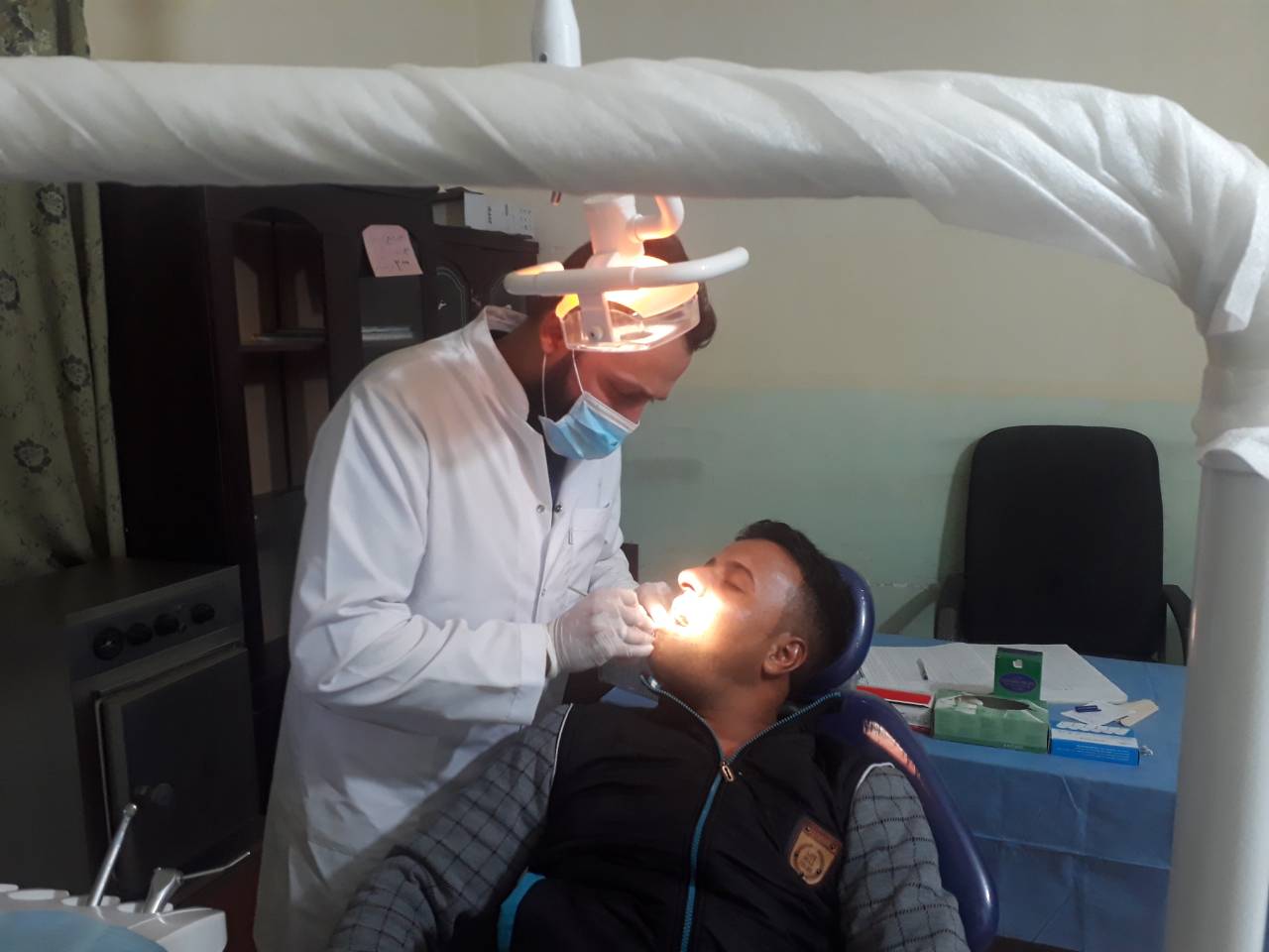 وحدة الاسنان تدخل خط الخدمة في مركز صحي النخيب